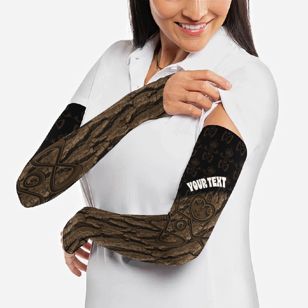 Moriori Kekoru New Zealand Personalised Arm Sleeves Kopi Rakau Carving Chatham Islands Map LT14 - Polynesian Pride