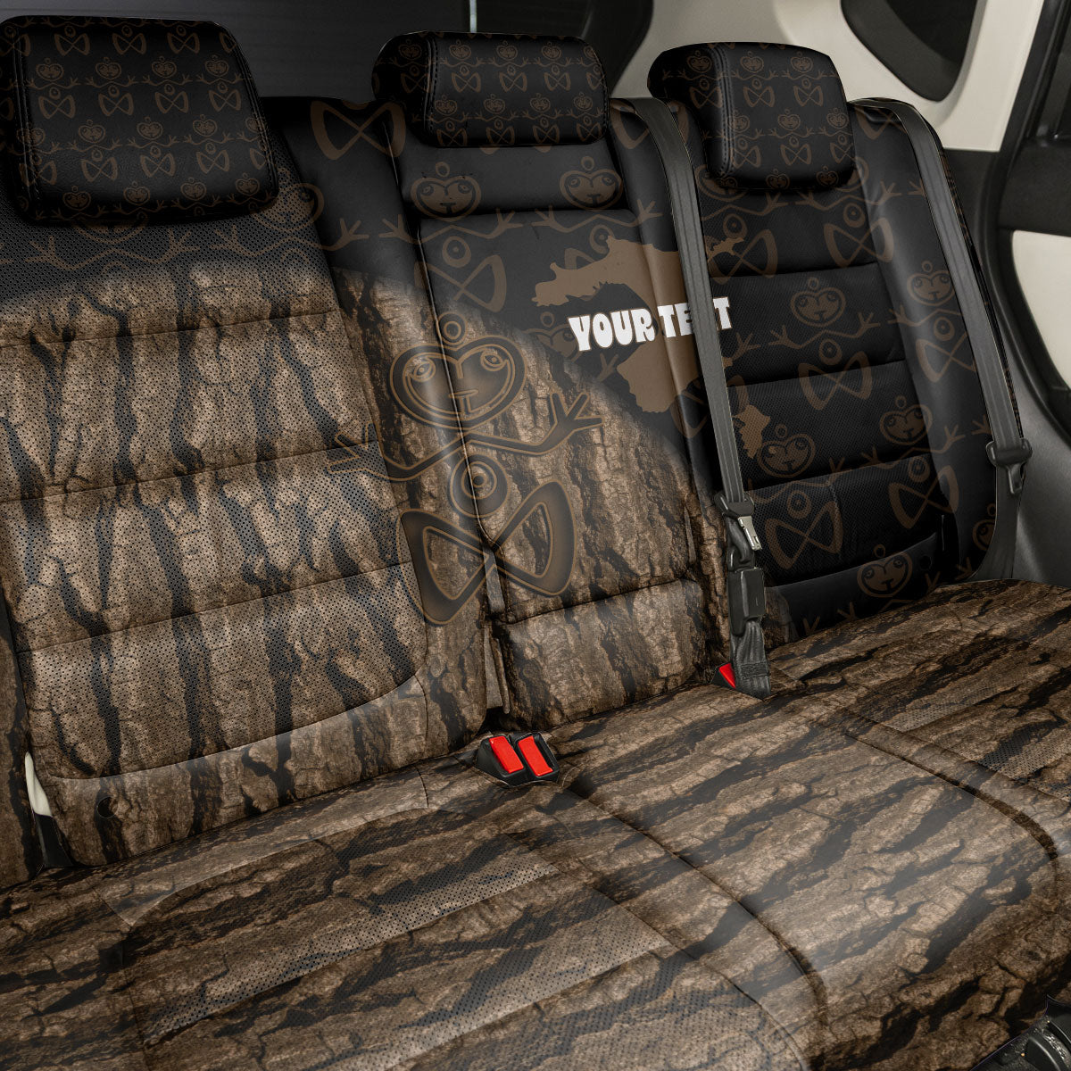 Moriori Kekoru New Zealand Personalised Back Car Seat Cover Kopi Rakau Carving Chatham Islands Map LT14 - Polynesian Pride