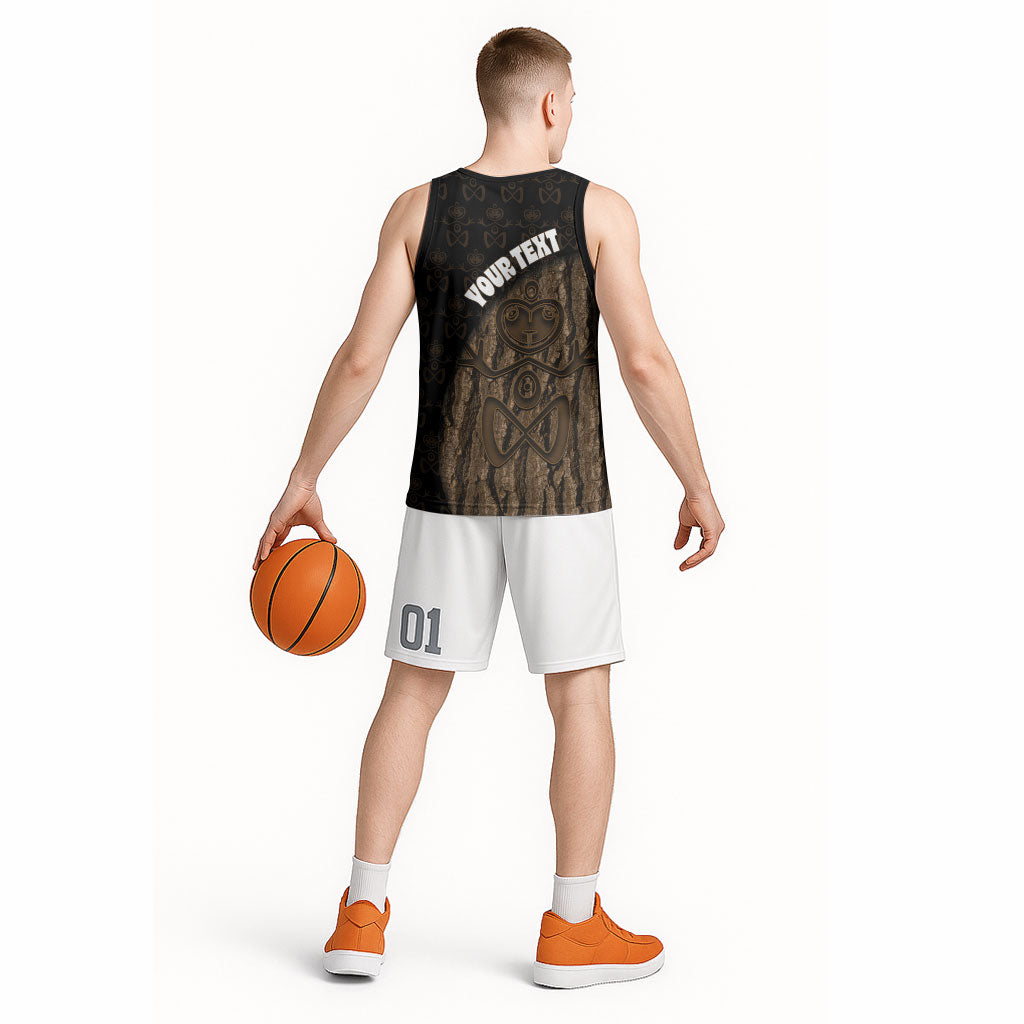 Moriori Kekoru New Zealand Personalised Basketball Jersey Kopi Rakau Carving Chatham Islands Map LT14 - Polynesian Pride
