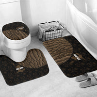 Moriori Kekoru New Zealand Personalised Bathroom Set Kopi Rakau Carving Chatham Islands Map LT14 Mat Set Only (3 pcs) One Size Black - Polynesian Pride
