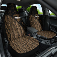 Moriori Kekoru New Zealand Personalised Car Seat Cover Kopi Rakau Carving Chatham Islands Map LT14 One Size Black - Polynesian Pride