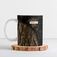 Moriori Kekoru New Zealand Personalised Ceramic Mug Kopi Rakau Carving Chatham Islands Map LT14 Black - Polynesian Pride