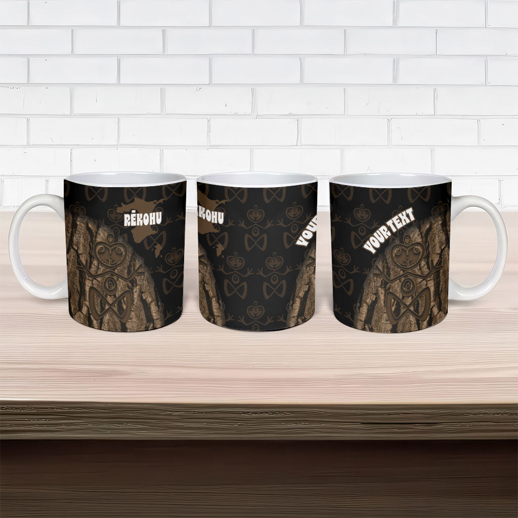 Moriori Kekoru New Zealand Personalised Ceramic Mug Kopi Rakau Carving Chatham Islands Map LT14 - Polynesian Pride