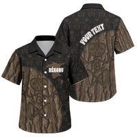 Moriori Kekoru New Zealand Personalised Family Matching Summer Maxi Dress and Hawaiian Shirt Kopi Rakau Carving Chatham Islands Map LT14 Son's Shirt Black - Polynesian Pride