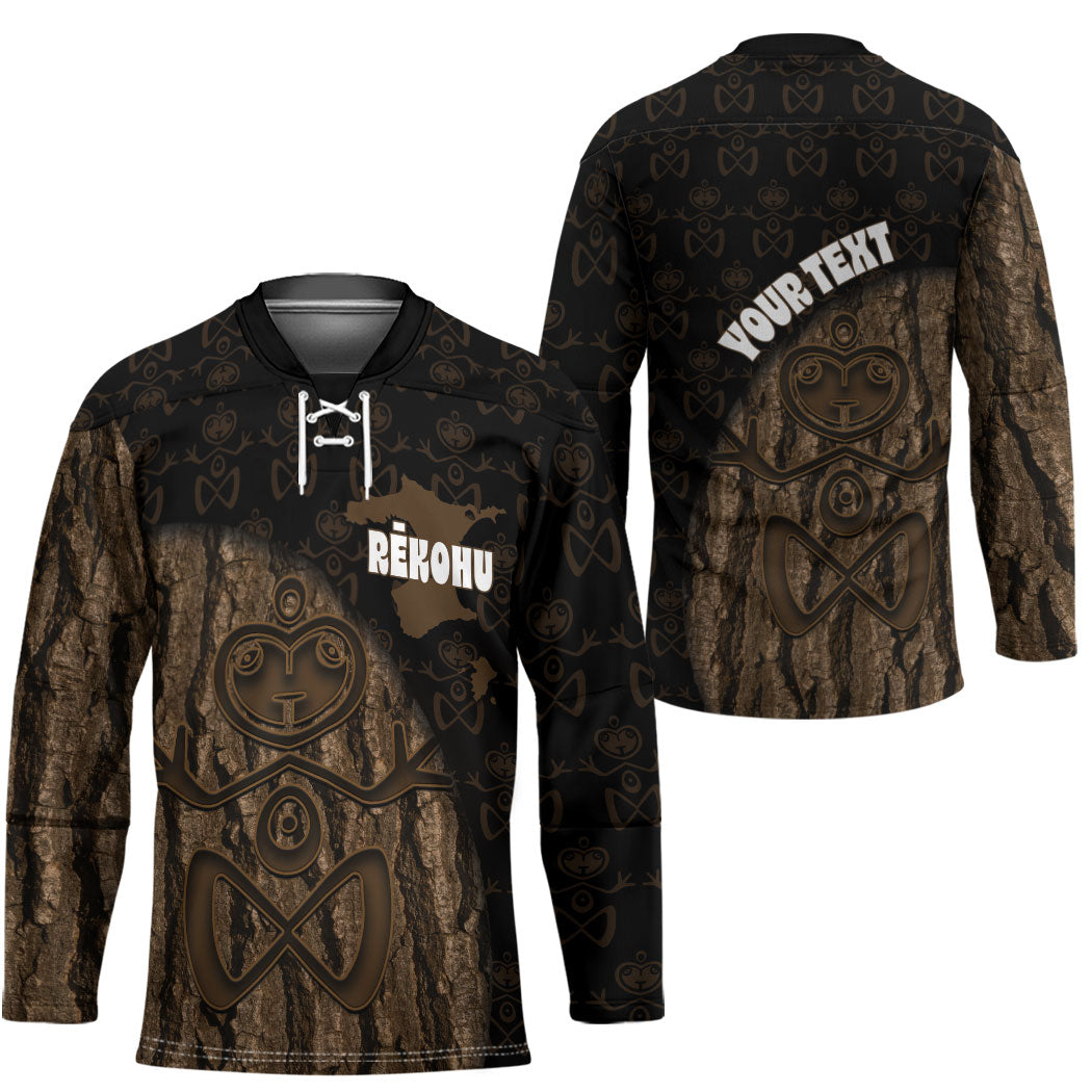 Moriori Kekoru New Zealand Personalised Hockey Jersey Kopi Rakau Carving Chatham Islands Map LT14 - Polynesian Pride