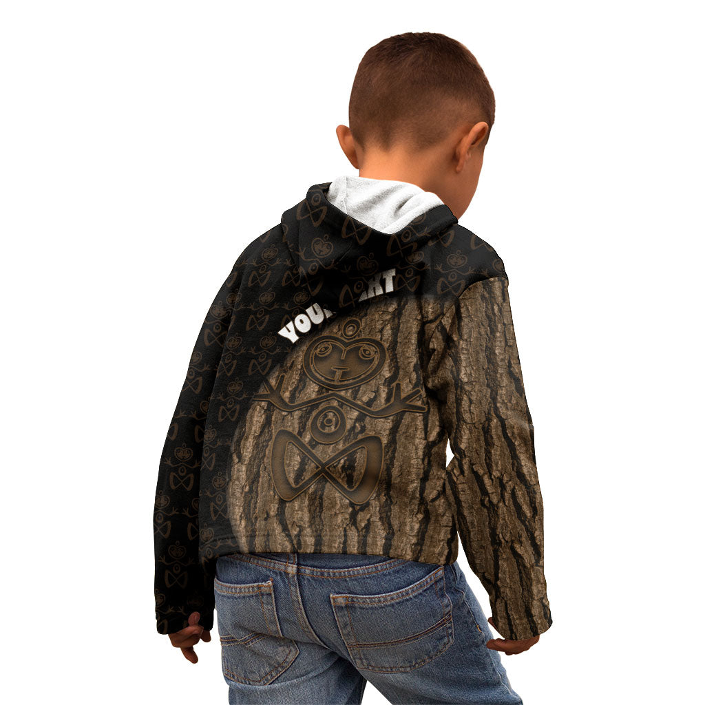 Moriori Kekoru New Zealand Personalised Kid Hoodie Kopi Rakau Carving Chatham Islands Map LT14 - Polynesian Pride
