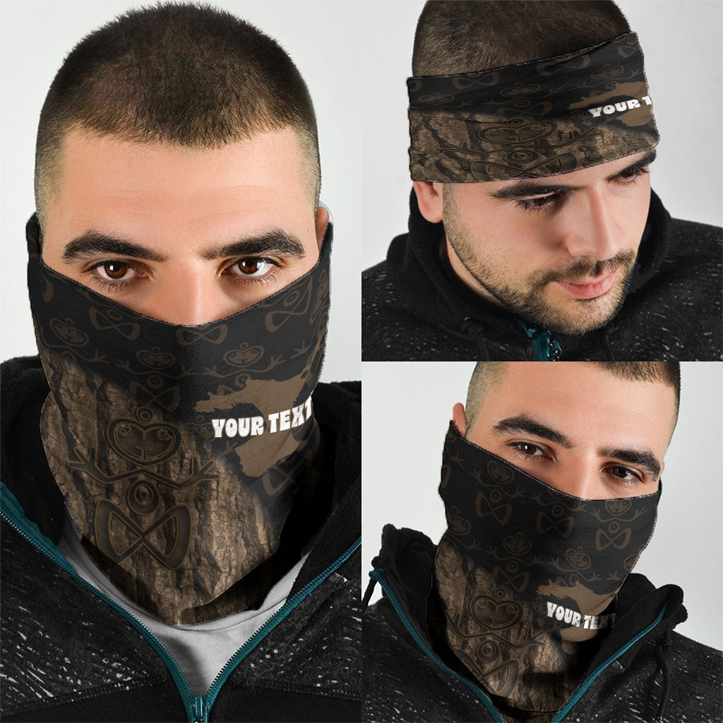 Moriori Kekoru New Zealand Personalised Neck Gaiter Kopi Rakau Carving Chatham Islands Map LT14 - Polynesian Pride