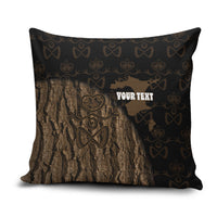 Moriori Kekoru New Zealand Personalised Pillow Cover Kopi Rakau Carving Chatham Islands Map LT14 Black - Polynesian Pride