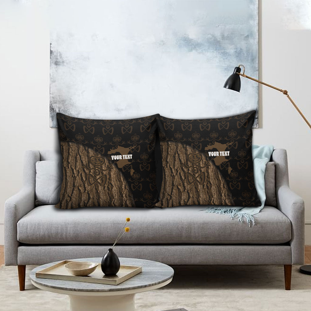 Moriori Kekoru New Zealand Personalised Pillow Cover Kopi Rakau Carving Chatham Islands Map LT14 - Polynesian Pride