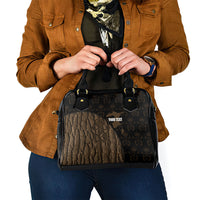 Moriori Kekoru New Zealand Personalised Shoulder Handbag Kopi Rakau Carving Chatham Islands Map LT14 - Polynesian Pride