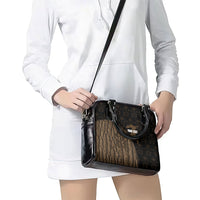 Moriori Kekoru New Zealand Personalised Shoulder Handbag Kopi Rakau Carving Chatham Islands Map LT14 - Polynesian Pride