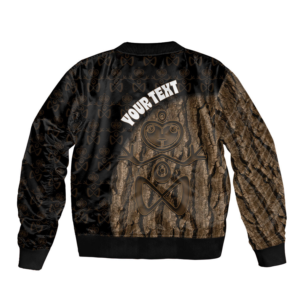 Moriori Kekoru New Zealand Personalised Sleeve Zip Bomber Jacket Kopi Rakau Carving Chatham Islands Map LT14 - Polynesian Pride