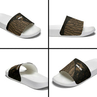 Moriori Kekoru New Zealand Personalised Slide Sandals Kopi Rakau Carving Chatham Islands Map LT14 - Polynesian Pride