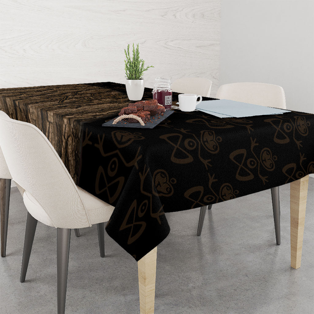 Moriori Kekoru New Zealand Personalised Tablecloth Kopi Rakau Carving Chatham Islands Map LT14 - Polynesian Pride