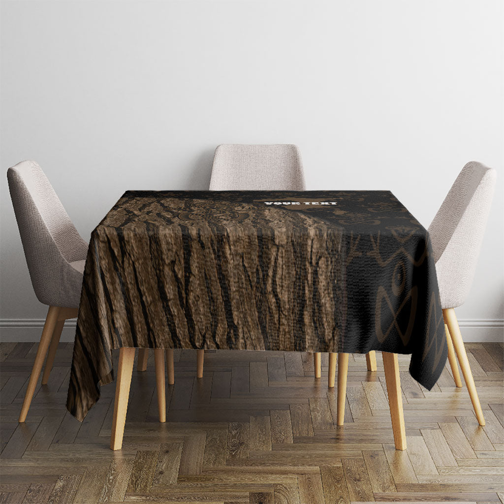 Moriori Kekoru New Zealand Personalised Tablecloth Kopi Rakau Carving Chatham Islands Map LT14 - Polynesian Pride