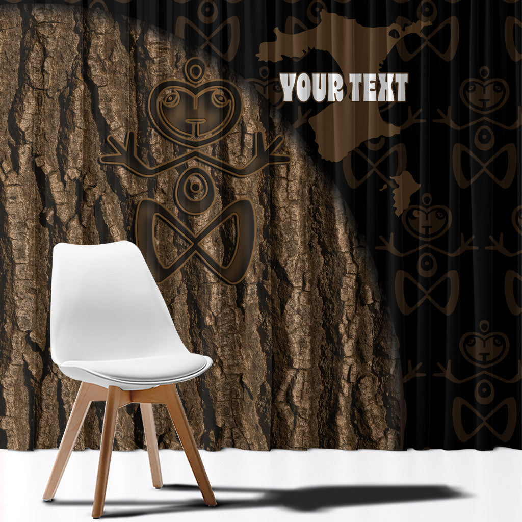 Moriori Kekoru New Zealand Personalised Window Curtain Kopi Rakau Carving Chatham Islands Map LT14 - Polynesian Pride