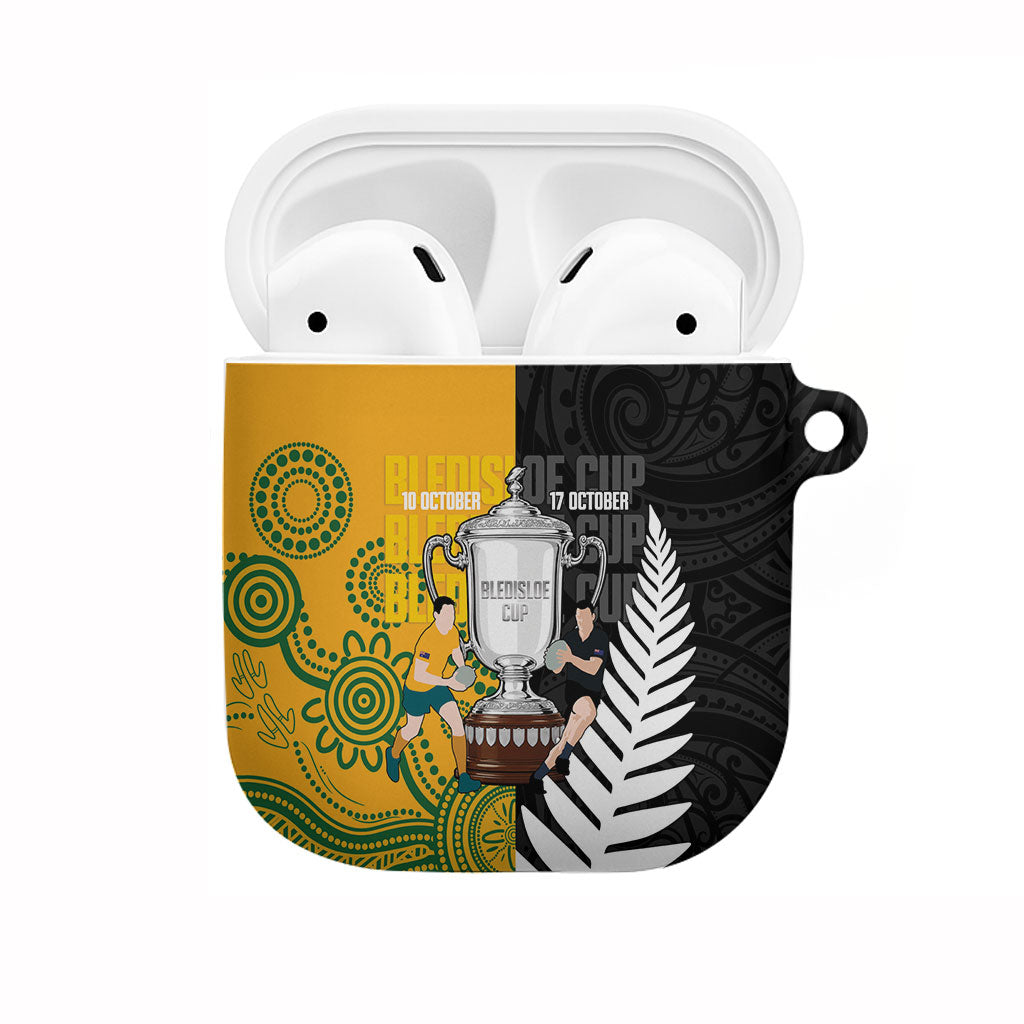 New Zealand Australia Rugby Bledisloe 2026 AirPods Case Champion Trophy Maori Aboriginal Art LT14 Multicolor - Polynesian Pride