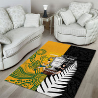 New Zealand Australia Rugby Bledisloe 2026 Area Rug Champion Trophy Maori Aboriginal Art LT14 - Polynesian Pride
