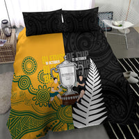 New Zealand Australia Rugby Bledisloe 2026 Bedding Set Champion Trophy Maori Aboriginal Art LT14 - Polynesian Pride
