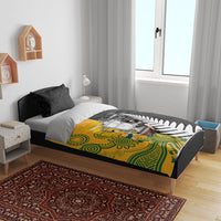 New Zealand Australia Rugby Bledisloe 2026 Bedding Set Champion Trophy Maori Aboriginal Art LT14 - Polynesian Pride