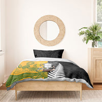 New Zealand Australia Rugby Bledisloe 2026 Bedding Set Champion Trophy Maori Aboriginal Art LT14 - Polynesian Pride