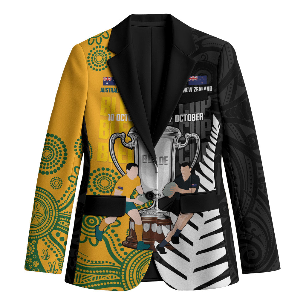 New Zealand Australia Rugby Bledisloe 2026 Custom Blazer Champion Trophy Maori Aboriginal Art LT14 Unisex Multicolor - Polynesian Pride