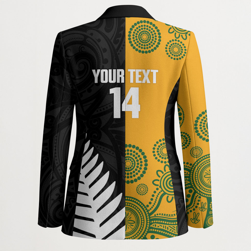 New Zealand Australia Rugby Bledisloe 2026 Custom Blazer Champion Trophy Maori Aboriginal Art LT14 - Polynesian Pride