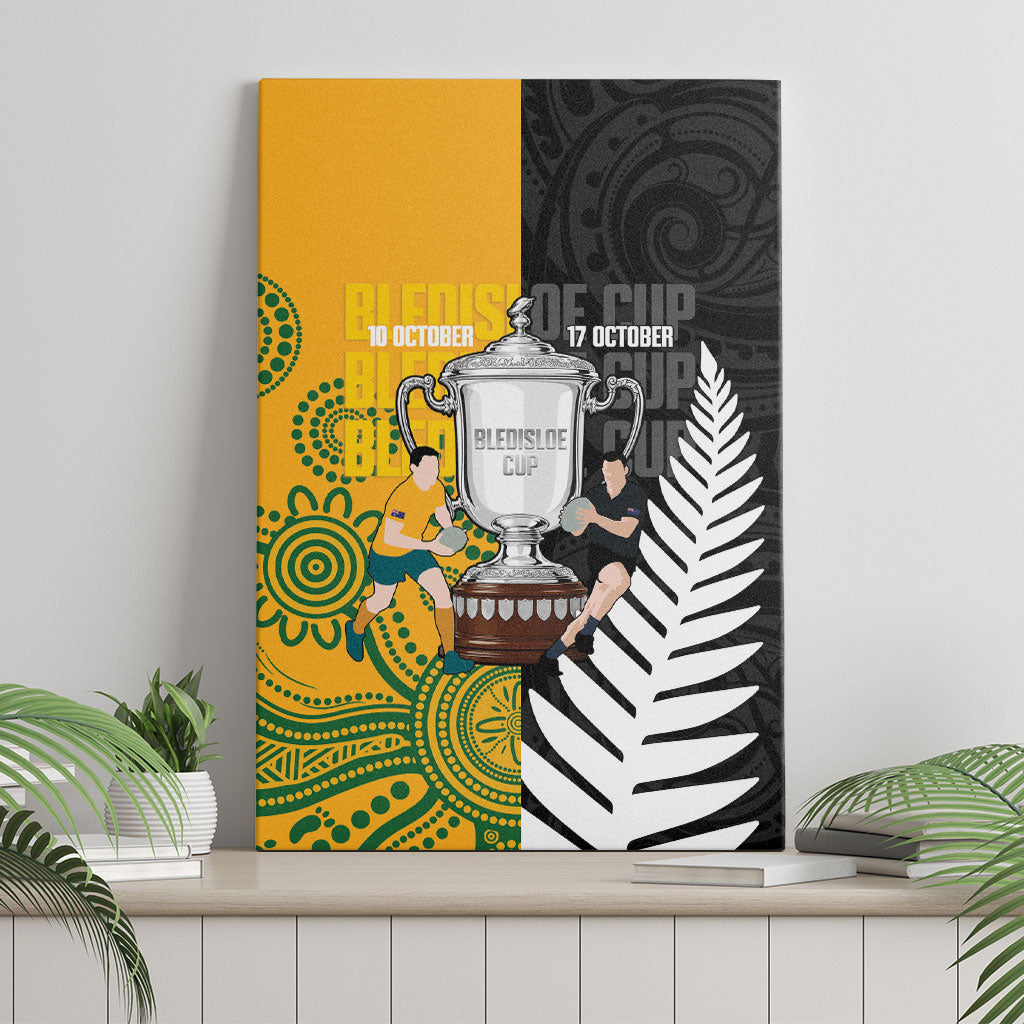 New Zealand Australia Rugby Bledisloe 2026 Canvas Wall Art Champion Trophy Maori Aboriginal Art LT14 - Polynesian Pride