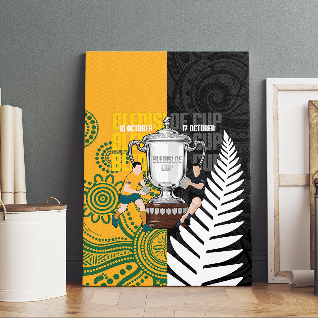New Zealand Australia Rugby Bledisloe 2026 Canvas Wall Art Champion Trophy Maori Aboriginal Art LT14 - Polynesian Pride