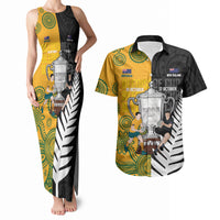 New Zealand Australia Rugby Bledisloe 2026 Custom Couples Matching Tank Maxi Dress and Hawaiian Shirt Champion Trophy Maori Aboriginal Art LT14 Multicolor - Polynesian Pride