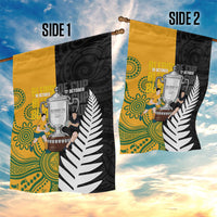New Zealand Australia Rugby Bledisloe 2026 Garden Flag Champion Trophy Maori Aboriginal Art LT14 - Polynesian Pride