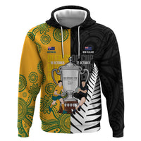New Zealand Australia Rugby Bledisloe 2026 Custom Hoodie Champion Trophy Maori Aboriginal Art LT14 Pullover Hoodie Multicolor - Polynesian Pride