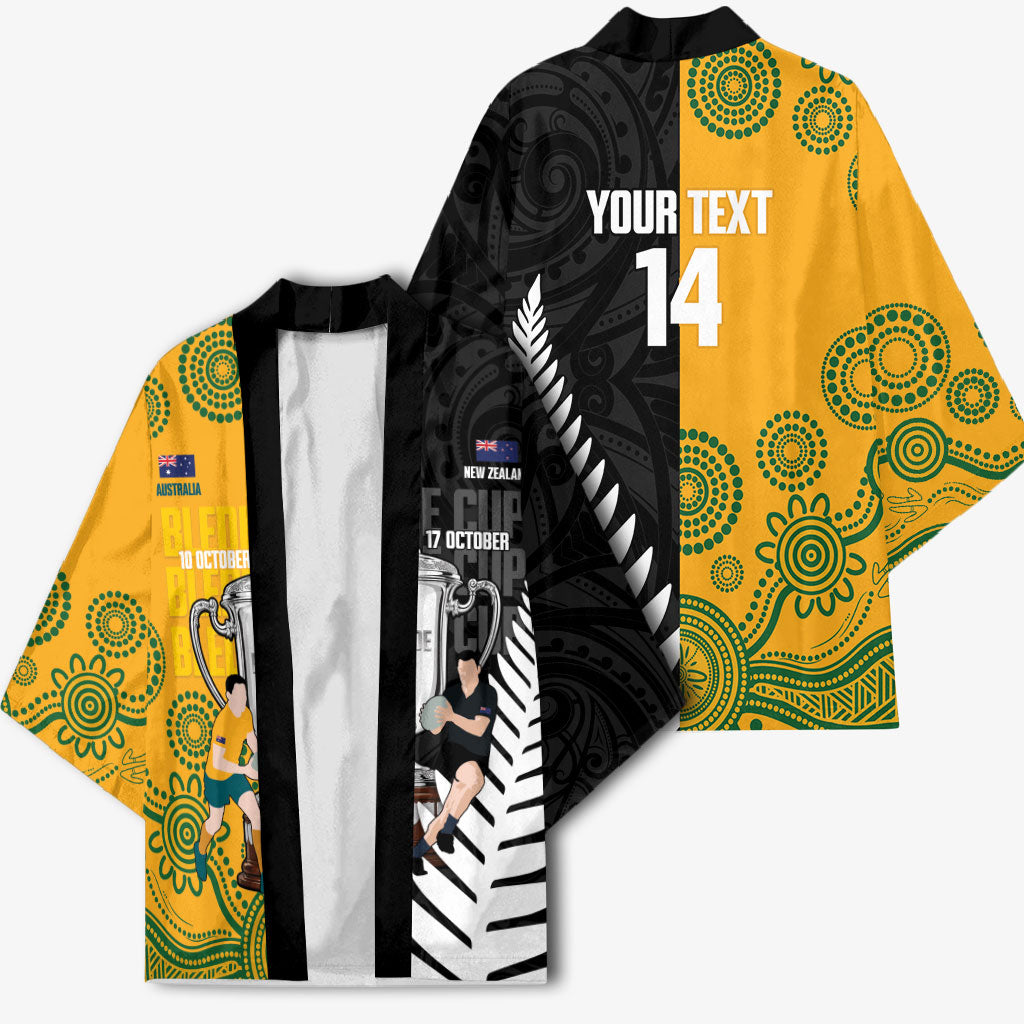 New Zealand Australia Rugby Bledisloe 2026 Custom Kimono Champion Trophy Maori Aboriginal Art LT14 - Polynesian Pride
