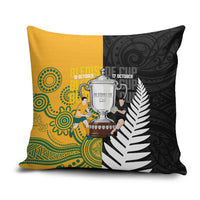 New Zealand Australia Rugby Bledisloe 2026 Pillow Cover Champion Trophy Maori Aboriginal Art LT14 Multicolor - Polynesian Pride