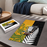 New Zealand Australia Rugby Bledisloe 2026 Puzzle Champion Trophy Maori Aboriginal Art LT14 - Polynesian Pride