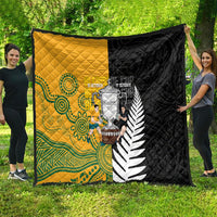 New Zealand Australia Rugby Bledisloe 2026 Quilt Champion Trophy Maori Aboriginal Art LT14 - Polynesian Pride