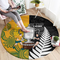 New Zealand Australia Rugby Bledisloe 2026 Round Carpet Champion Trophy Maori Aboriginal Art LT14 - Polynesian Pride
