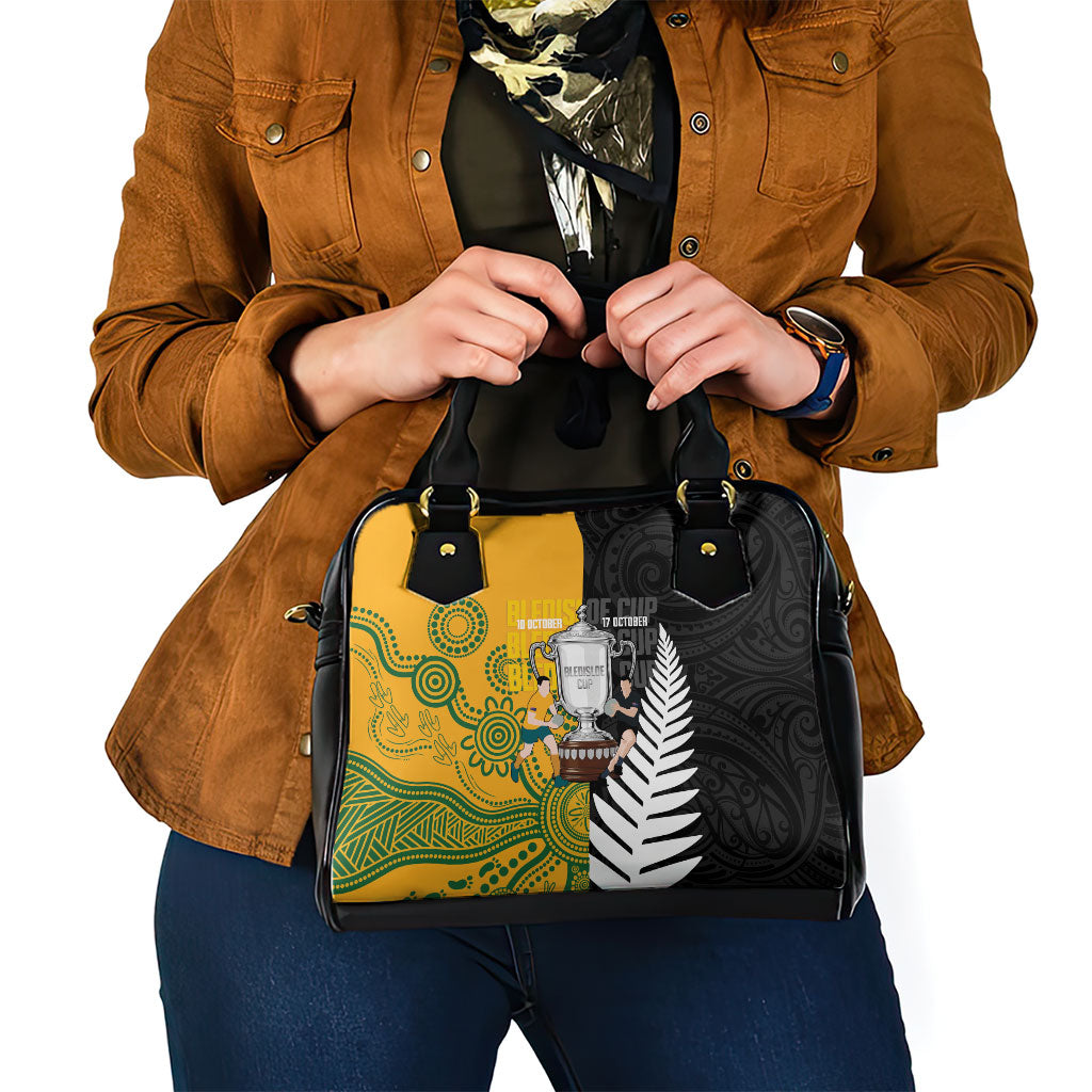 New Zealand Australia Rugby Bledisloe 2026 Shoulder Handbag Champion Trophy Maori Aboriginal Art LT14 - Polynesian Pride