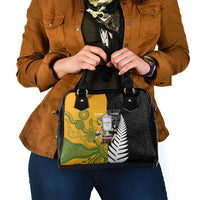 New Zealand Australia Rugby Bledisloe 2026 Shoulder Handbag Champion Trophy Maori Aboriginal Art LT14 - Polynesian Pride