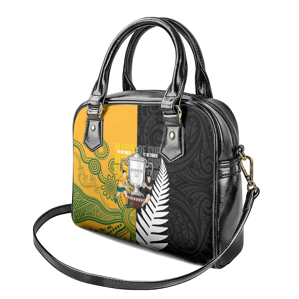 New Zealand Australia Rugby Bledisloe 2026 Shoulder Handbag Champion Trophy Maori Aboriginal Art LT14 - Polynesian Pride