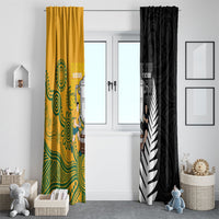 New Zealand Australia Rugby Bledisloe 2026 Window Curtain Champion Trophy Maori Aboriginal Art LT14 - Polynesian Pride