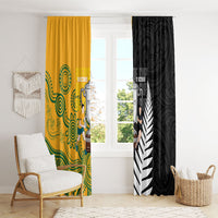 New Zealand Australia Rugby Bledisloe 2026 Window Curtain Champion Trophy Maori Aboriginal Art LT14 - Polynesian Pride
