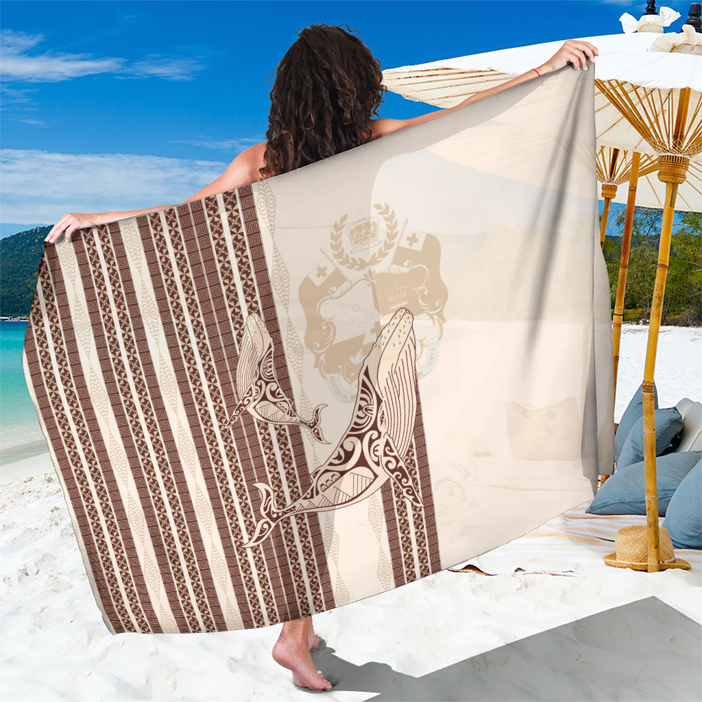 Swimming With Humpback Whales Season Tonga Sarong Tongan Tofuaa Ngatu Pattern Brown LT14 One Size 44 x 66 inches Brown - Polynesian Pride