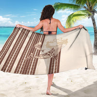 Swimming With Humpback Whales Season Tonga Sarong Tongan Tofuaa Ngatu Pattern Brown LT14 - Polynesian Pride