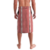 Swimming With Humpback Whales Season Tonga Lavalava Tongan Tofuaa Ngatu Pattern Red LT14 - Polynesian Pride