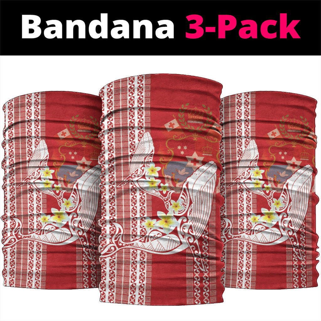 Swimming With Humpback Whales Season Tonga Neck Gaiter Tongan Tofuaa Ngatu Pattern Red LT14 package One Size: 25*50cm Red - Polynesian Pride