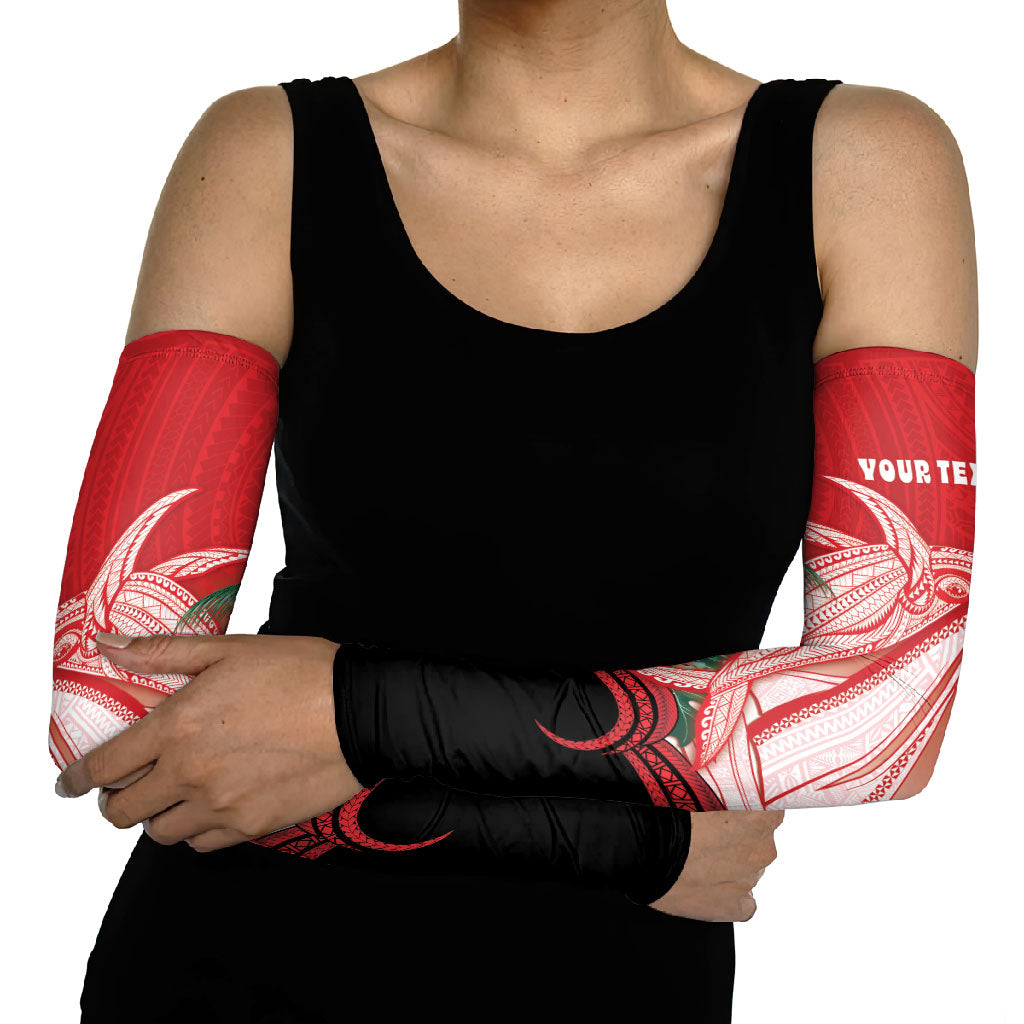 Vavau Sailing Festival Tonga Personalised Arm Sleeves Humpback Whale Sailboat Tropical Vibes LT14 - Polynesian Pride