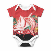 Vavau Sailing Festival Tonga Personalised Baby Onesie Humpback Whale Sailboat Tropical Vibes