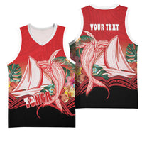 Vavau Sailing Festival Tonga Personalised Basketball Jersey Humpback Whale Sailboat Tropical Vibes LT14 - Polynesian Pride