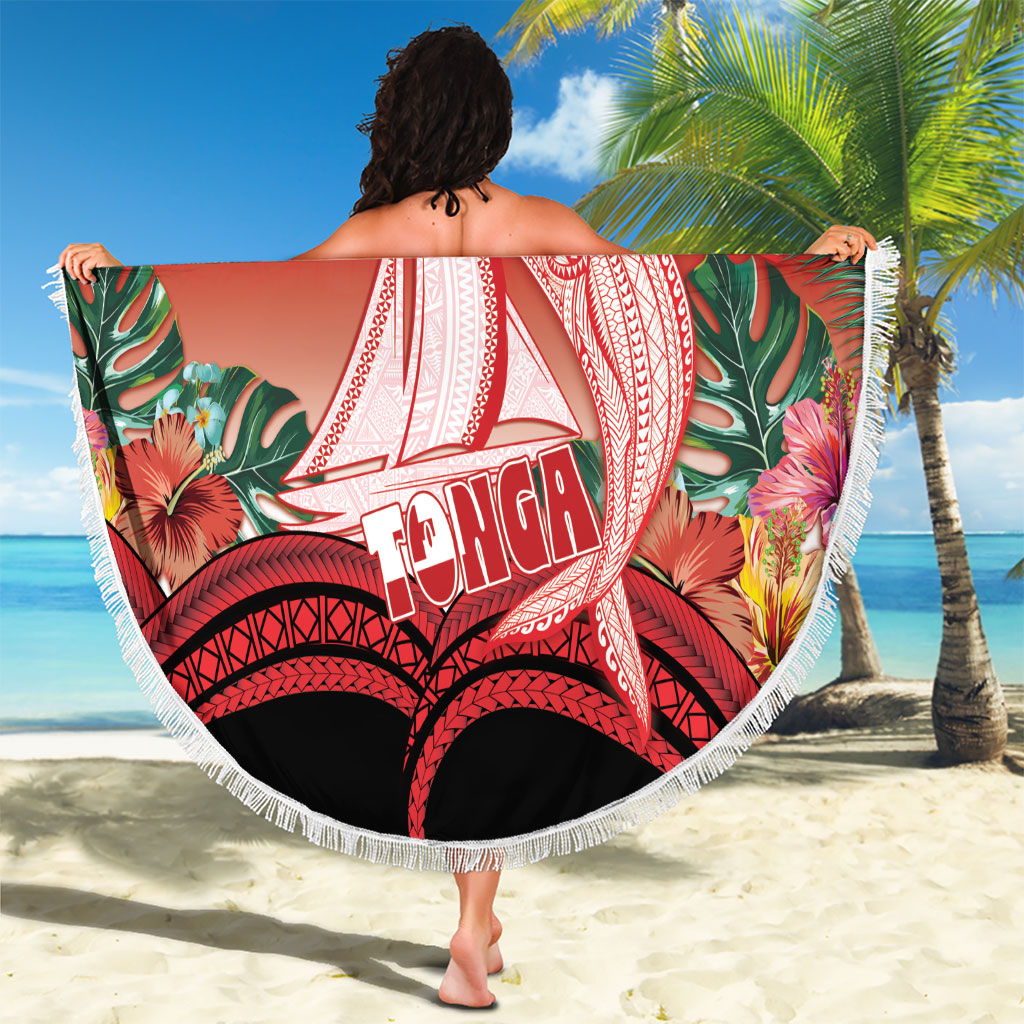 Vavau Sailing Festival Tonga Personalised Beach Blanket Humpback Whale Sailboat Tropical Vibes LT14 - Polynesian Pride